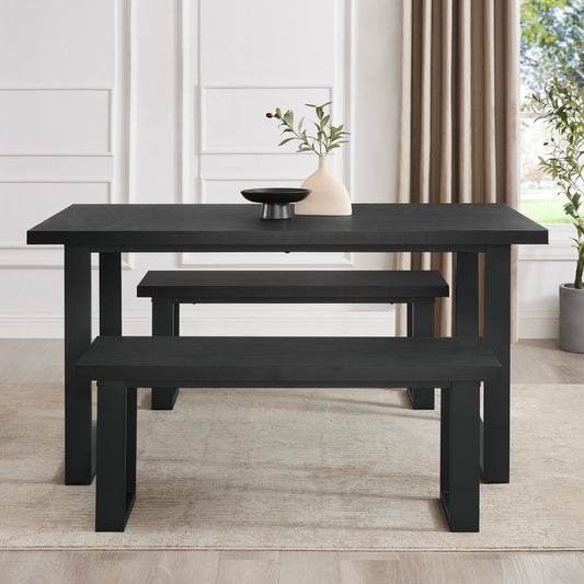 Harper 4 - 6 Seater Dining Table - Black - DUSK