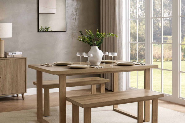 Harper 4 - 6 Seater Dining Table - Light Wood - DUSK