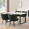 Harper 4 - 6 Seater Dining Table - Marble/Black - DUSK