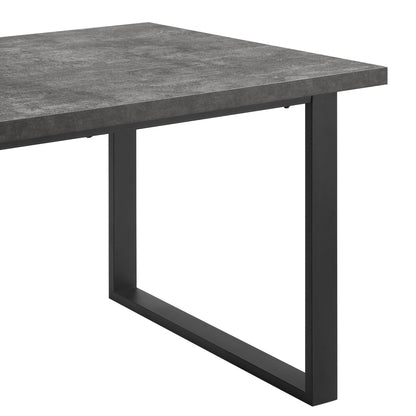 Harper 4 - 6 Seater Dining Table - Stone/Black - DUSK