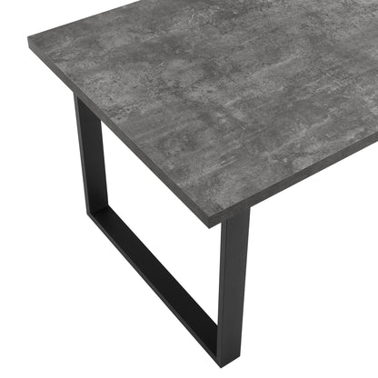 Harper 4 - 6 Seater Dining Table - Stone/Black - DUSK