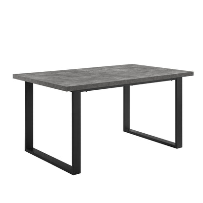 Harper 4 - 6 Seater Dining Table - Stone/Black - DUSK