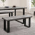 Harper Dining Bench - Stone/Black - DUSK