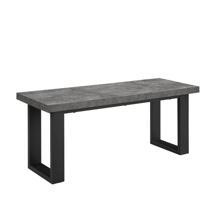 Harper Dining Bench - Stone/Black - DUSK