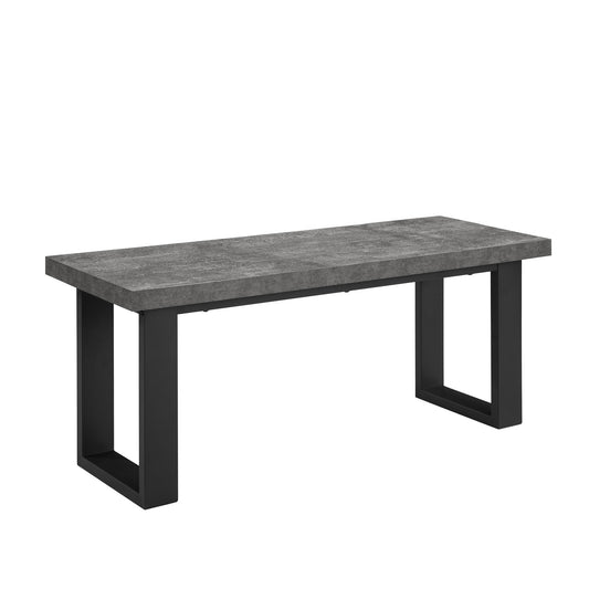 Harper Dining Bench - Stone/Black - DUSK