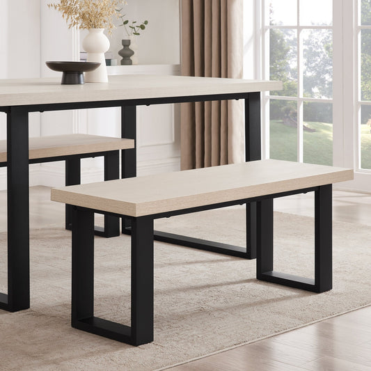 Harper Dining Bench - Wood/Black - DUSK