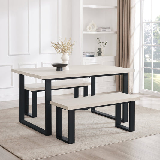 Harper Dining Bench - Wood/Black - DUSK