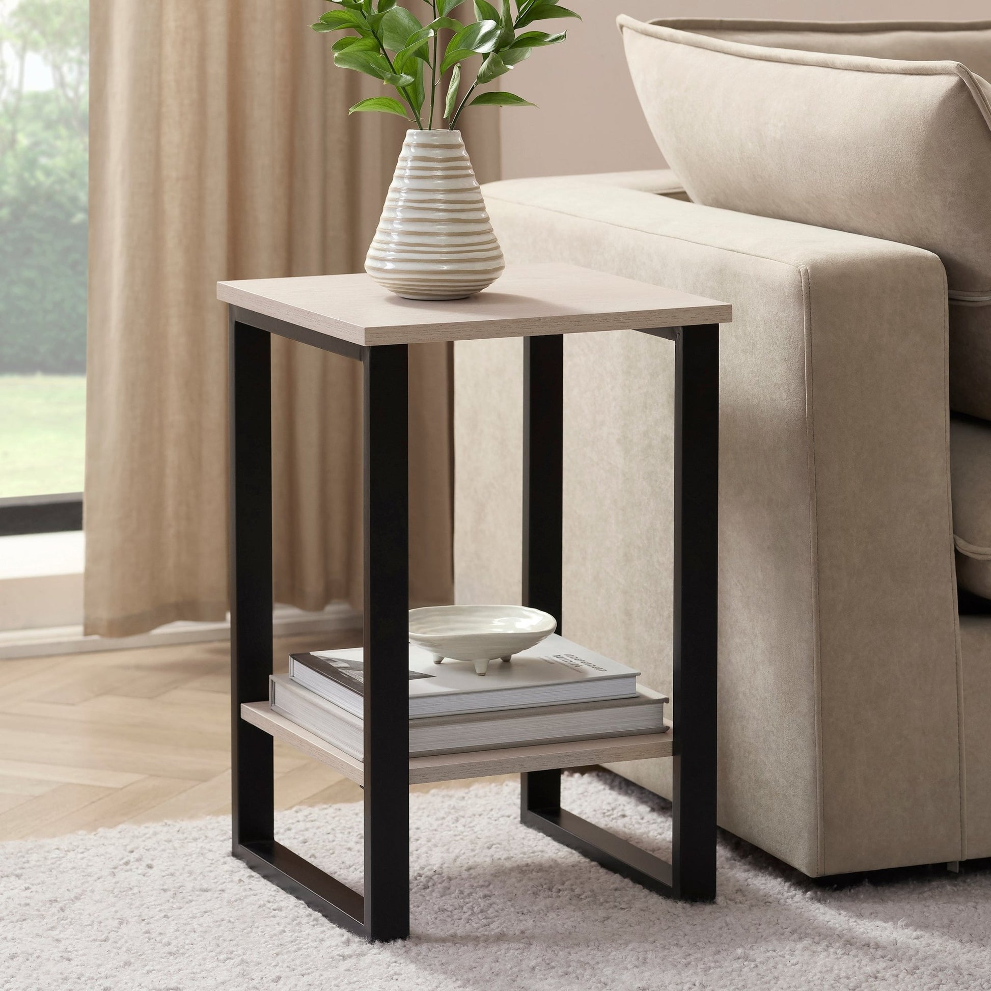 Harper Side Table - Natural/Black - DUSK