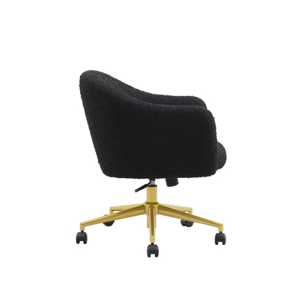 Harriet Boucle Office Chair - Black - DUSK