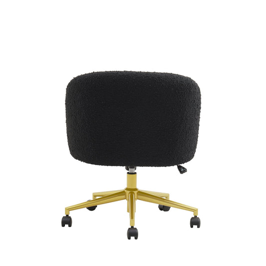 Harriet Boucle Office Chair - Black - DUSK