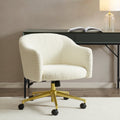 Harriet Boucle Office Chair - Cream - DUSK