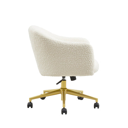 Harriet Boucle Office Chair - Cream - DUSK