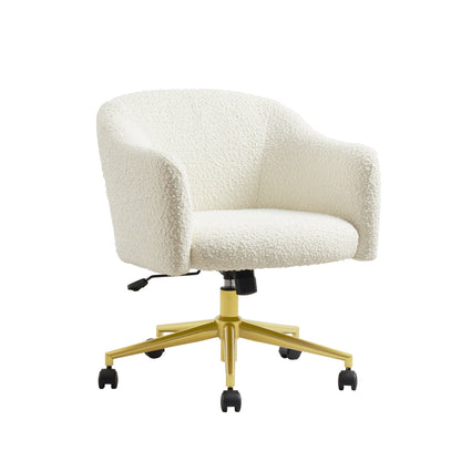 Harriet Boucle Office Chair - Cream - DUSK