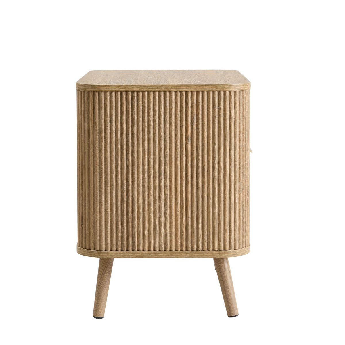 Hattie 1 Drawer Bedside with Shelf - Light Wood - DUSK