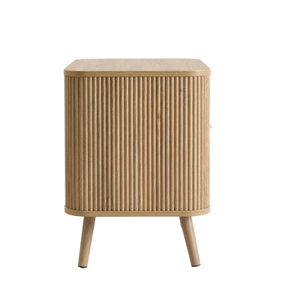 Hattie 1 Drawer Bedside with Shelf - Light Wood - DUSK