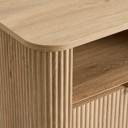 Hattie 1 Drawer Bedside with Shelf - Light Wood - DUSK