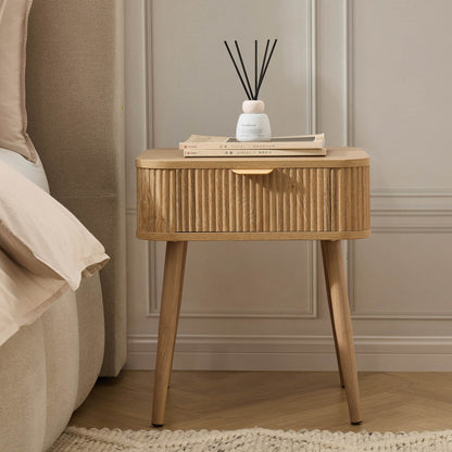 Hattie 1 Drawer Nightstand - Light Wood - DUSK