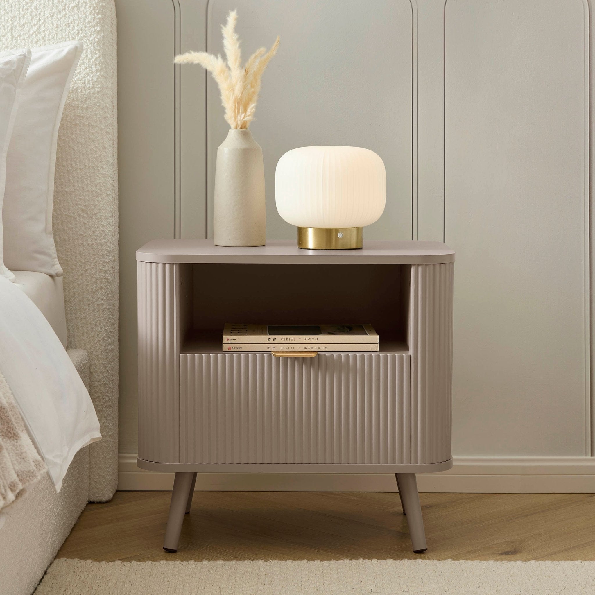 Hattie 1 Drawer Nightstand - Taupe - DUSK