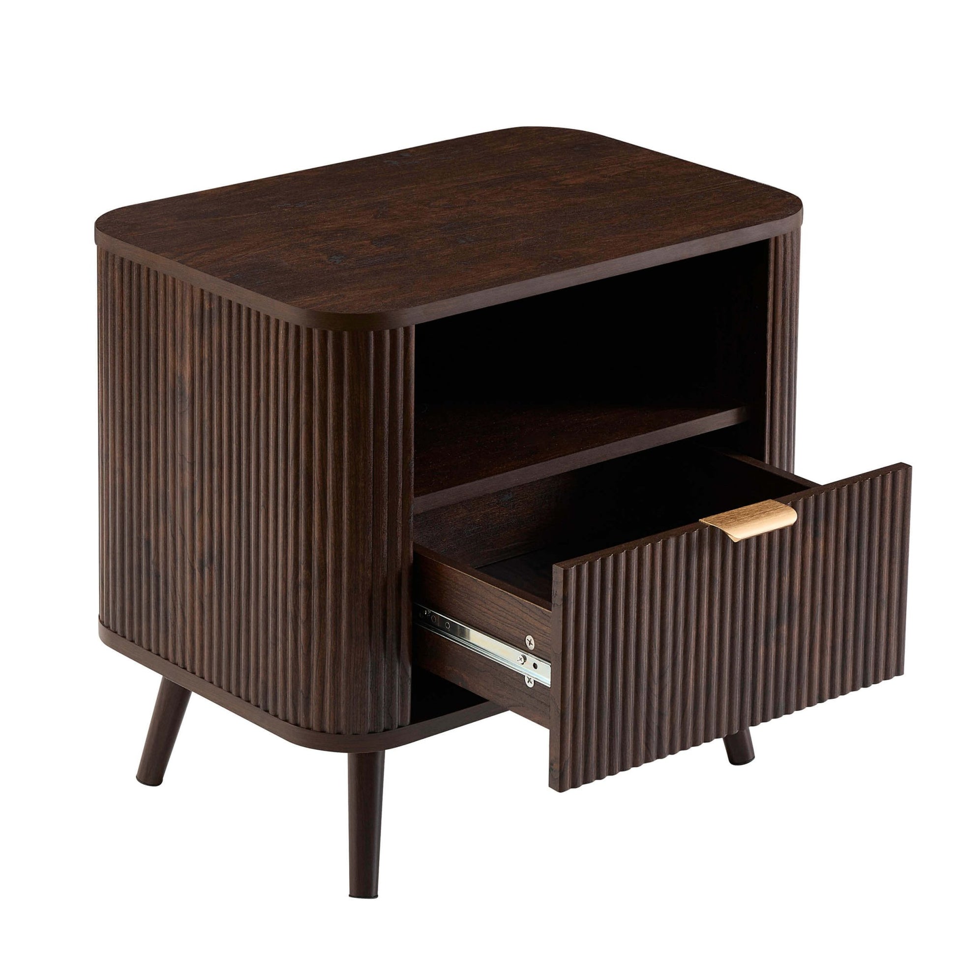 Hattie 1 Drawer Nightstand - Walnut - DUSK