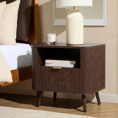 Hattie 1 Drawer Nightstand - Walnut - DUSK