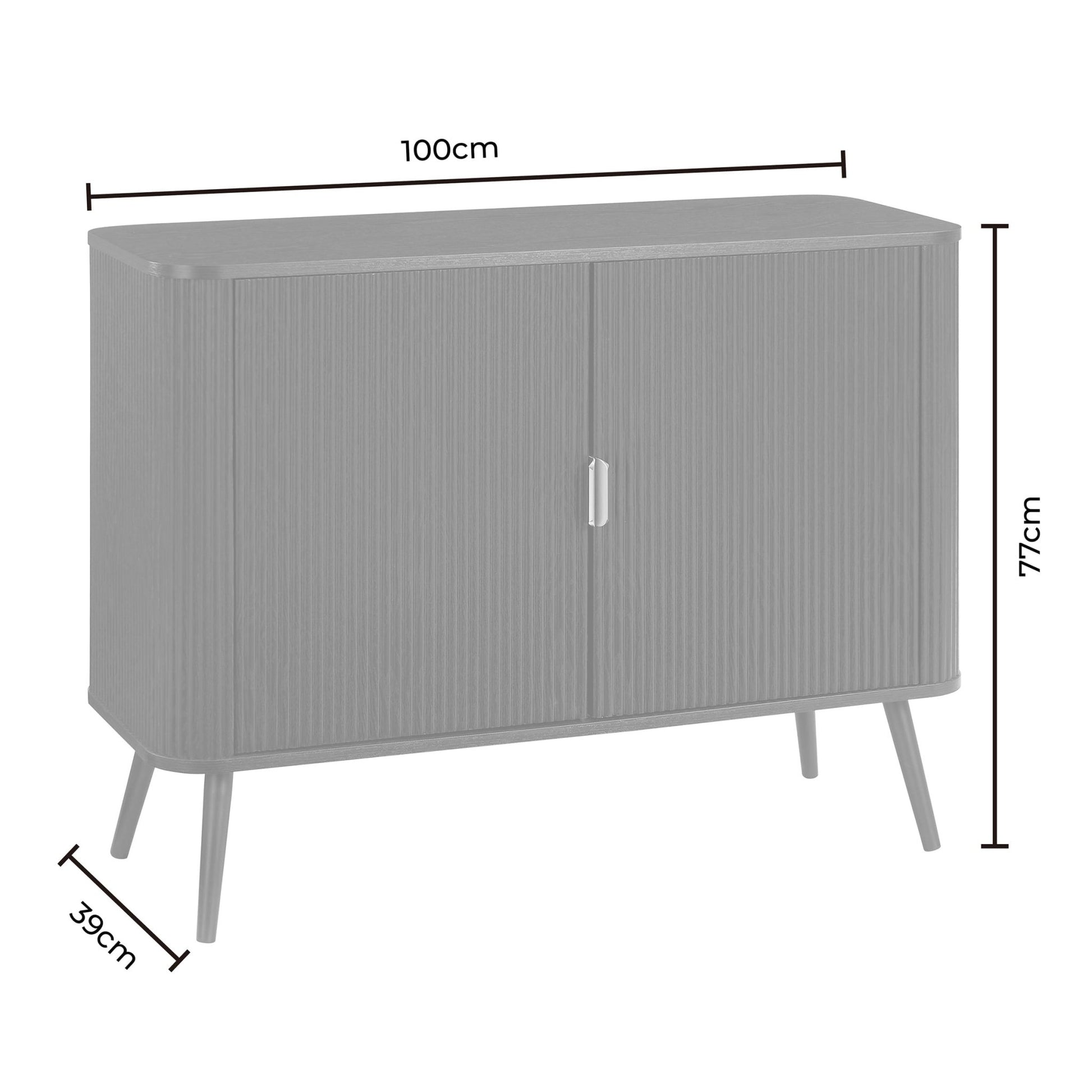 Hattie 2 Door Sideboard - Teal - DUSK