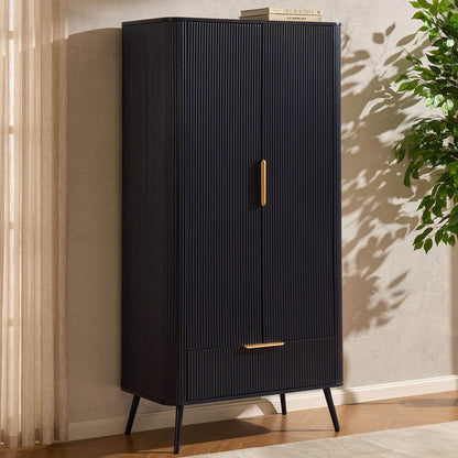 Hattie 2 Door Wardrobe with Drawer - Midnight - DUSK