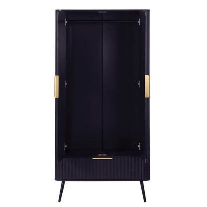 Hattie 2 Door Wardrobe with Drawer - Midnight - DUSK
