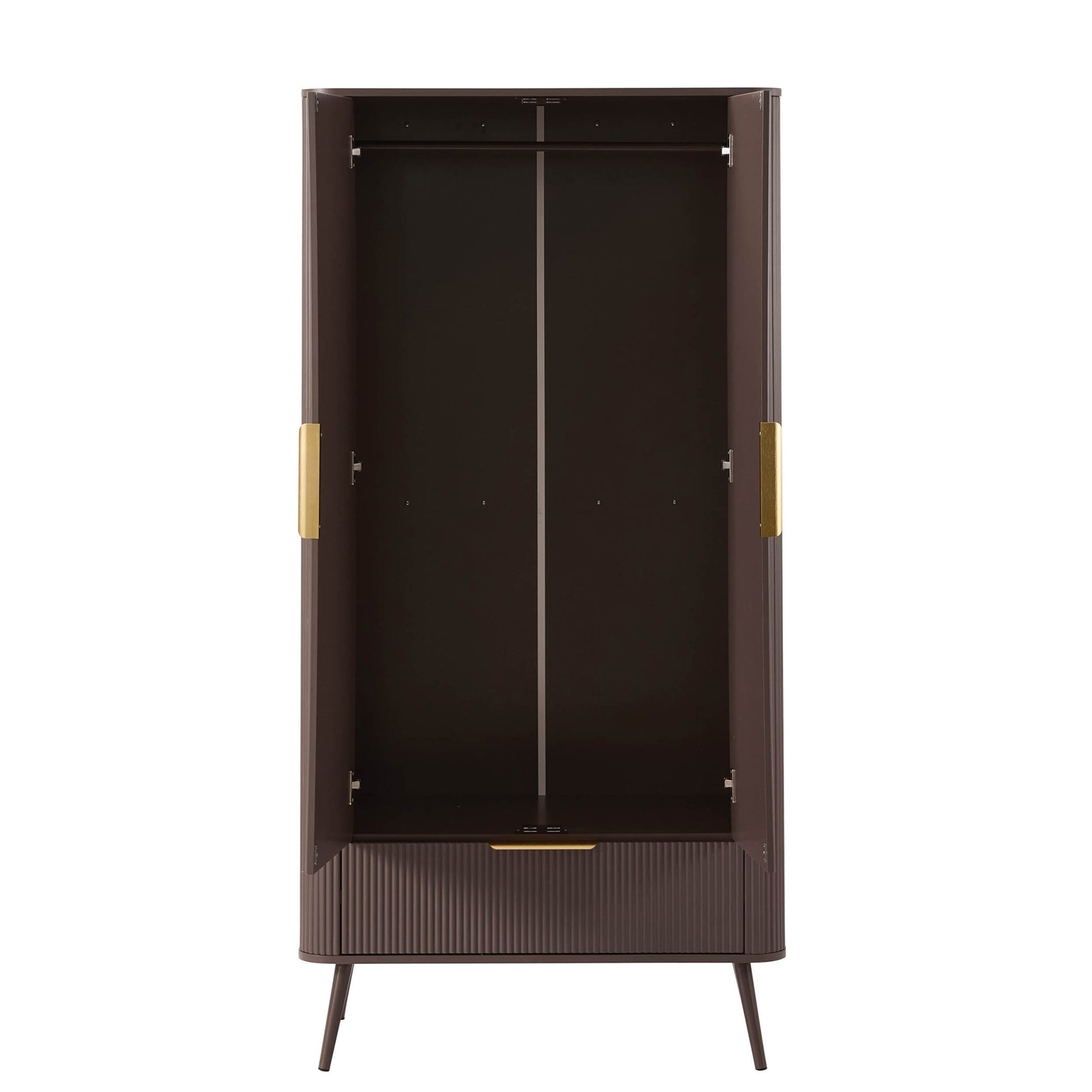 Hattie 2 Door Wardrobe with Drawer - Mocha - DUSK