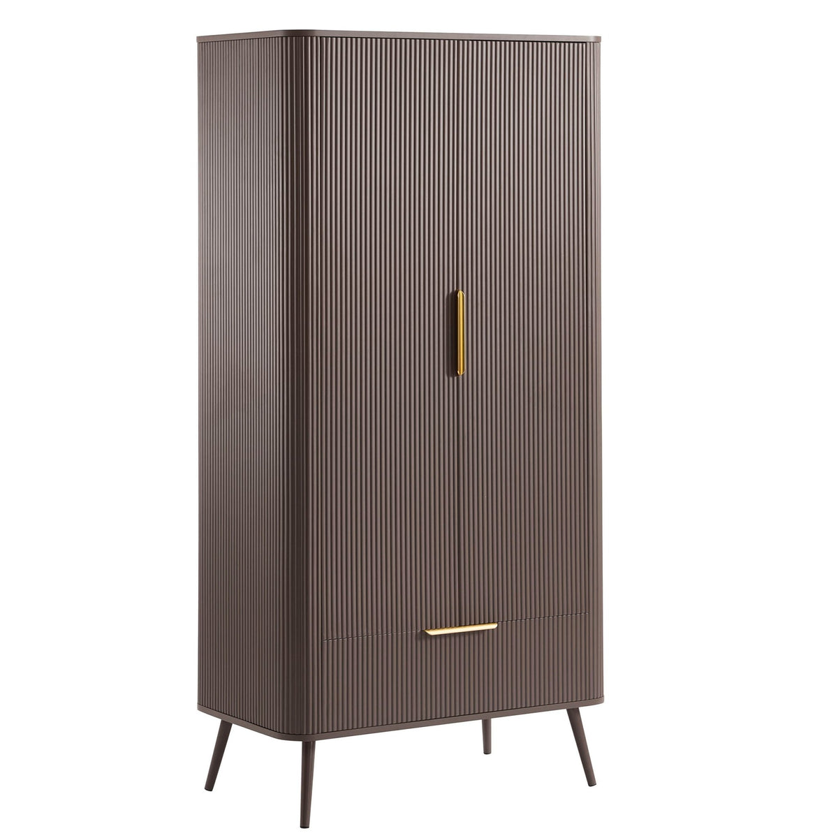 Hattie 2 Door Wardrobe with Drawer - Mocha - DUSK