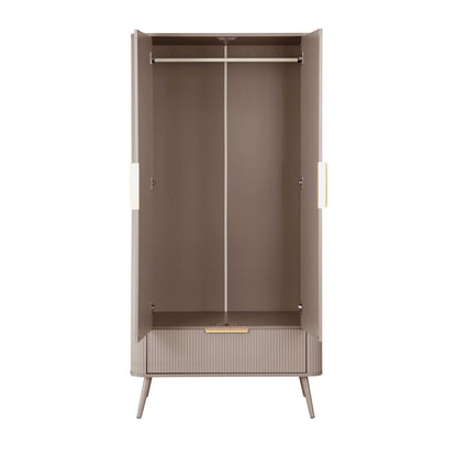 Hattie 2 Door Wardrobe with Drawer - Taupe - DUSK