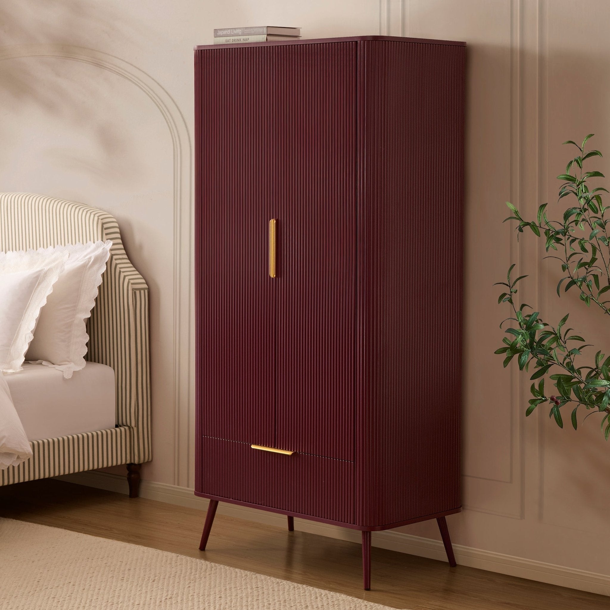 Hattie 2 Door Wardrobe with Drawer - Tawny Port - DUSK