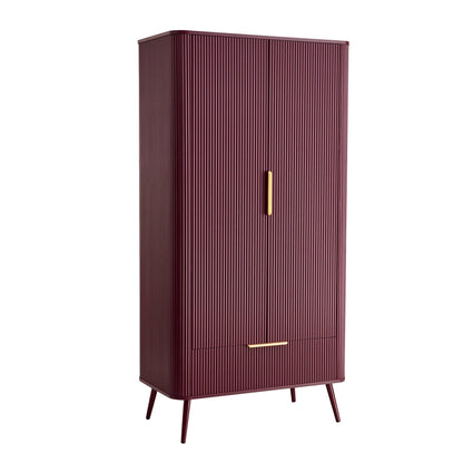 Hattie 2 Door Wardrobe with Drawer - Tawny Port - DUSK