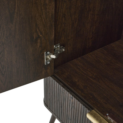 Hattie 2 Door Wardrobe with Drawer - Walnut - DUSK