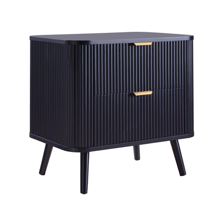 Hattie 2 Drawer Bedside Table - Midnight - DUSK