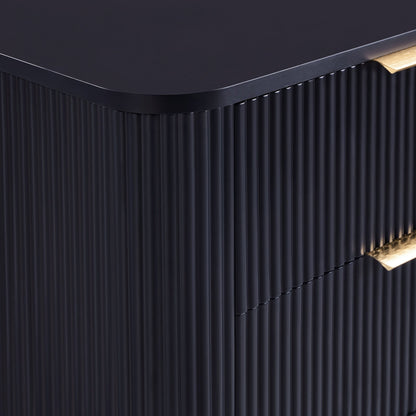 Hattie 2 Drawer Bedside Table - Midnight - DUSK