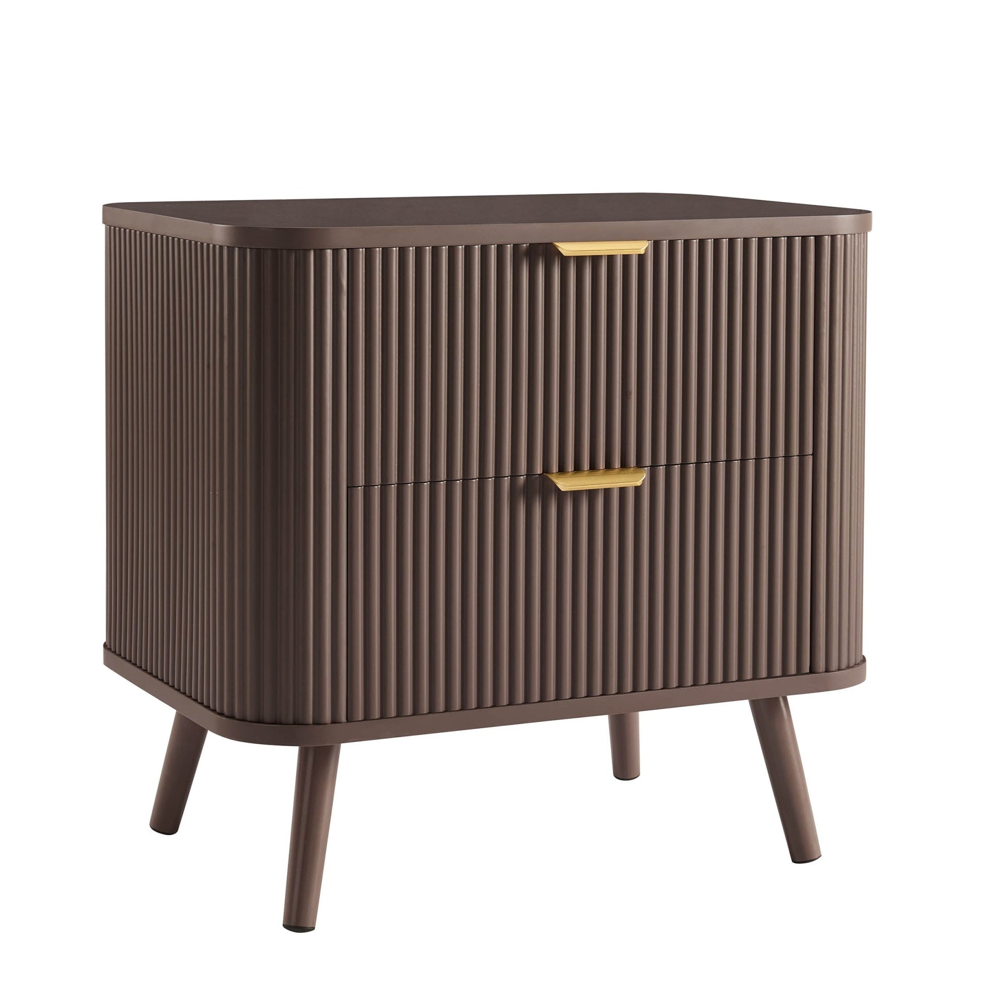 Hattie 2 Drawer Bedside Table - Mocha - DUSK