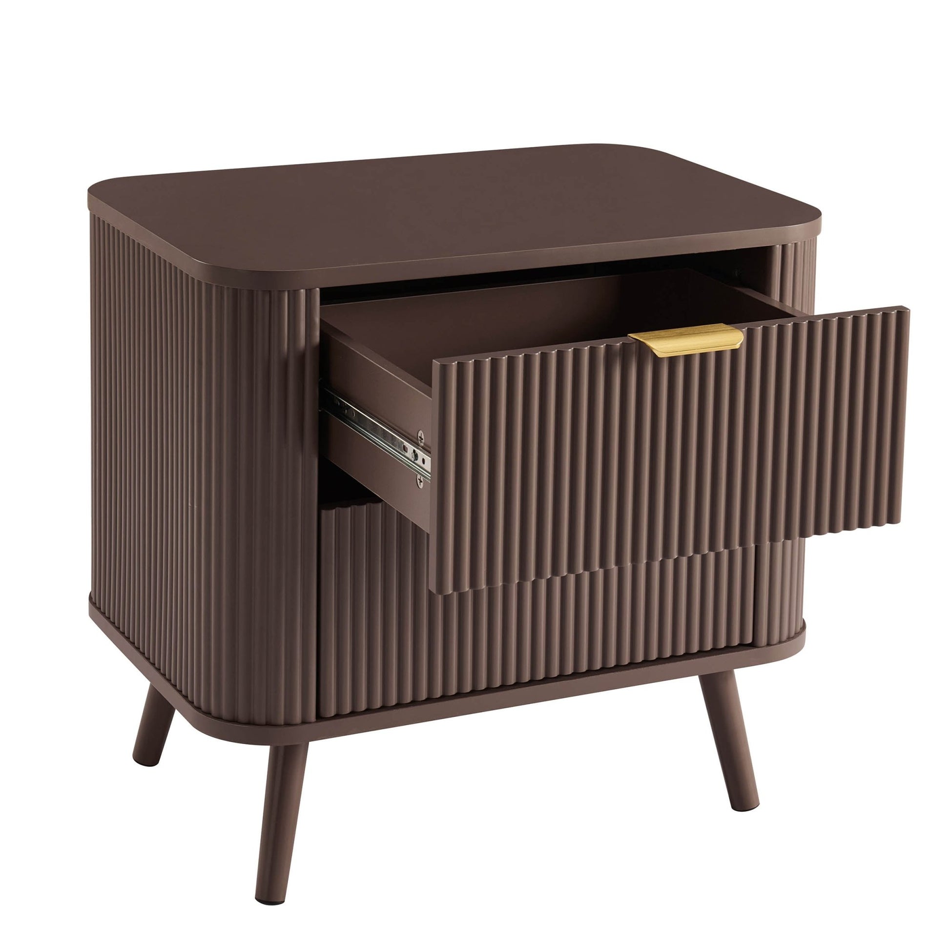 Hattie 2 Drawer Bedside Table - Mocha - DUSK