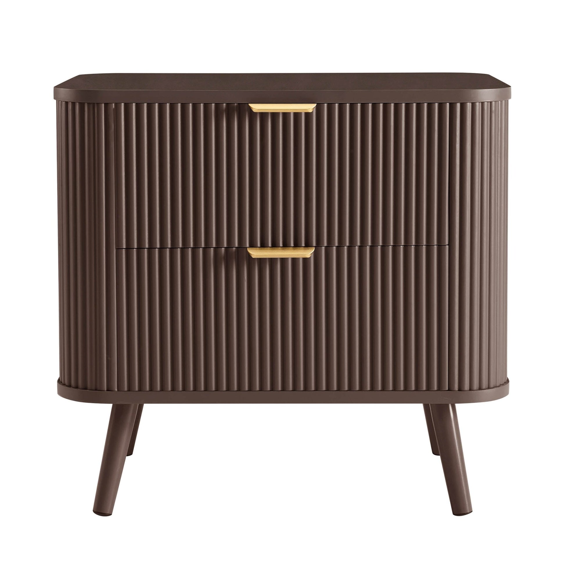 Hattie 2 Drawer Bedside Table - Mocha - DUSK
