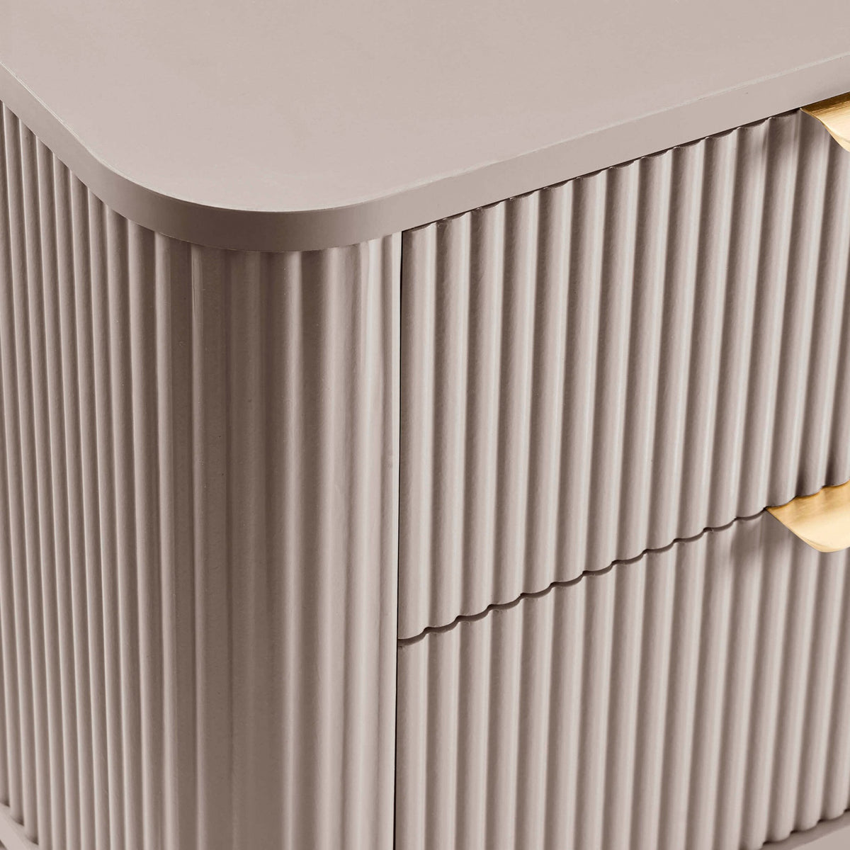 Hattie 2 Drawer Bedside Table - Taupe - DUSK
