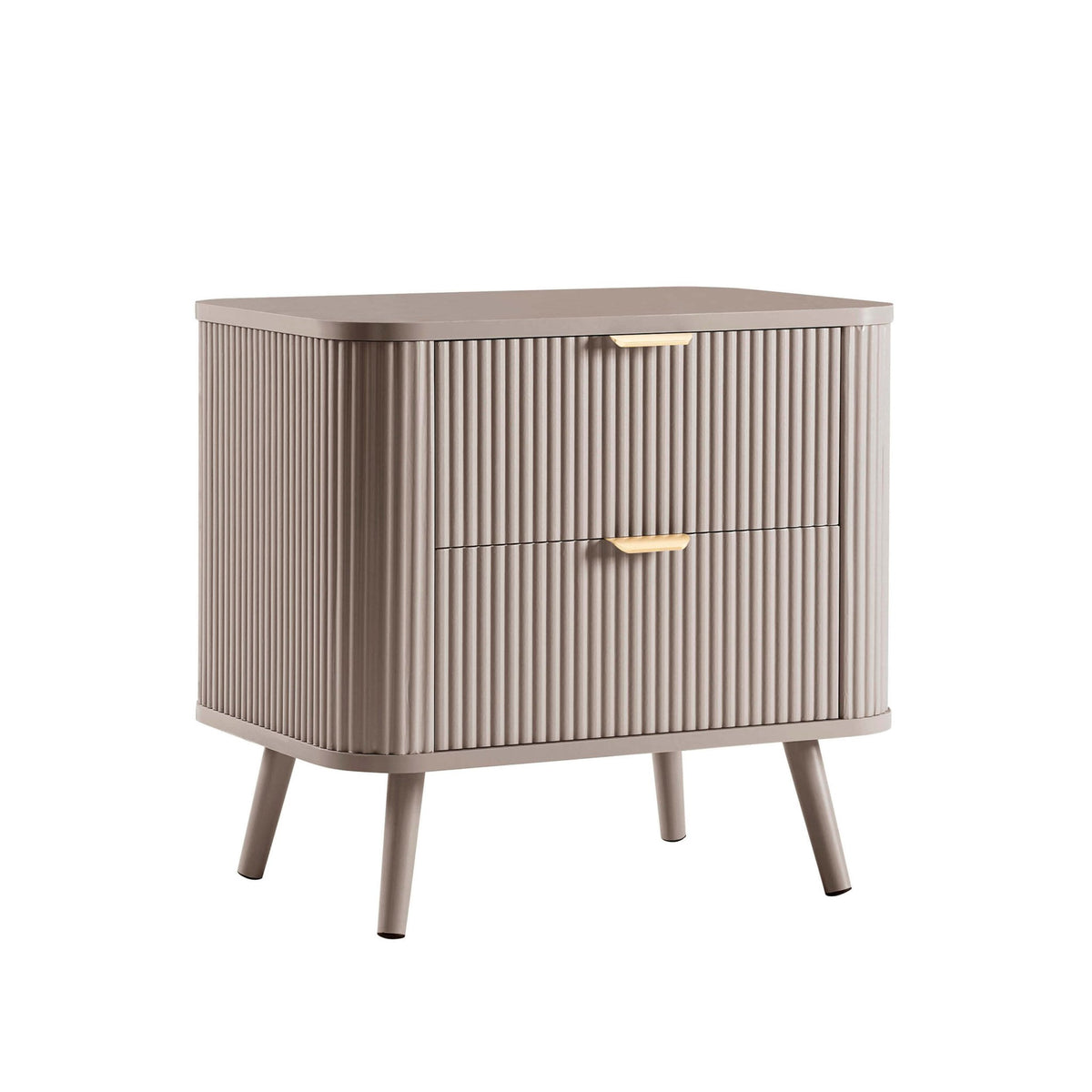 Hattie 2 Drawer Bedside Table - Taupe - DUSK