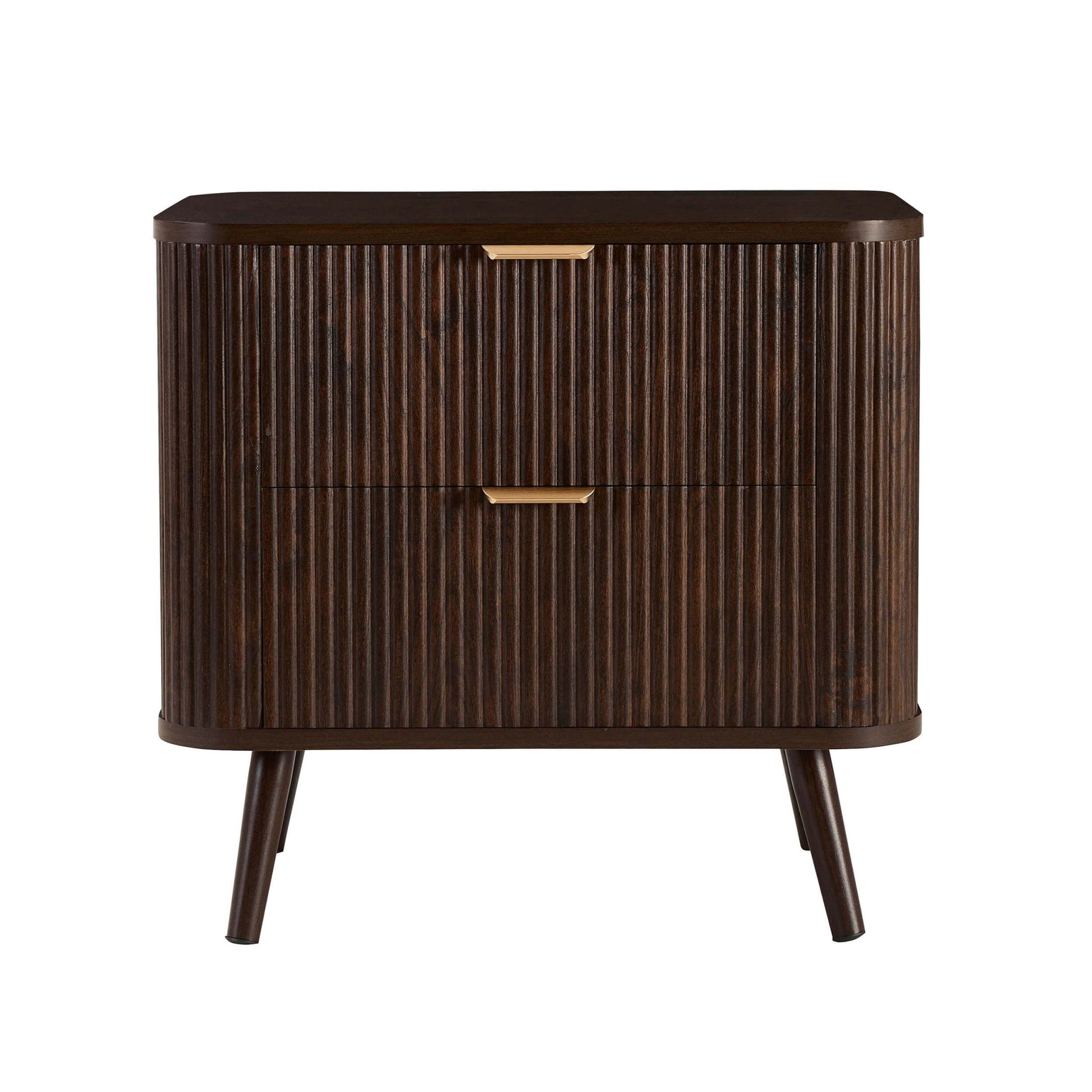 Hattie 2 Drawer Bedside Table - Walnut - DUSK