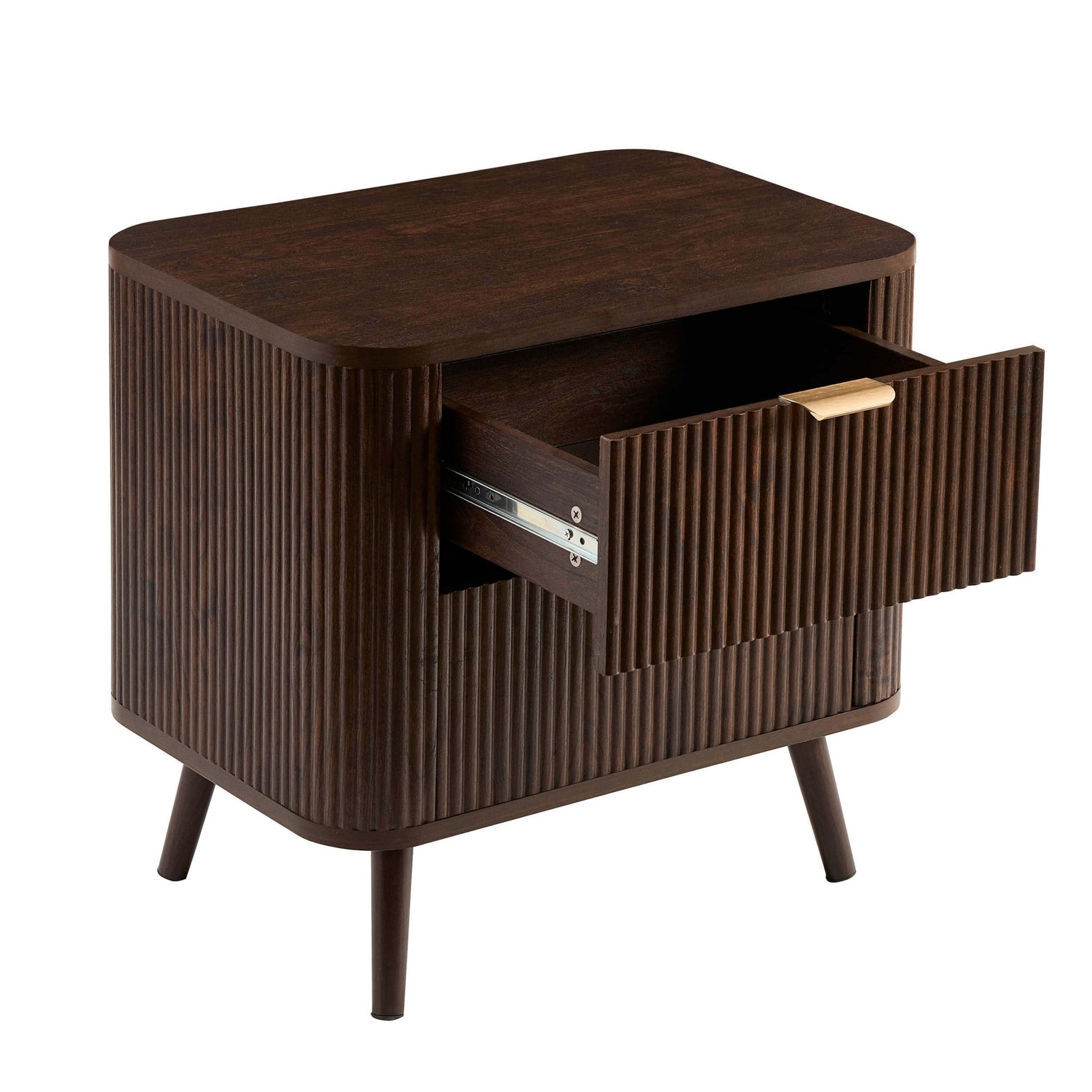 Hattie 2 Drawer Bedside Table - Walnut - DUSK