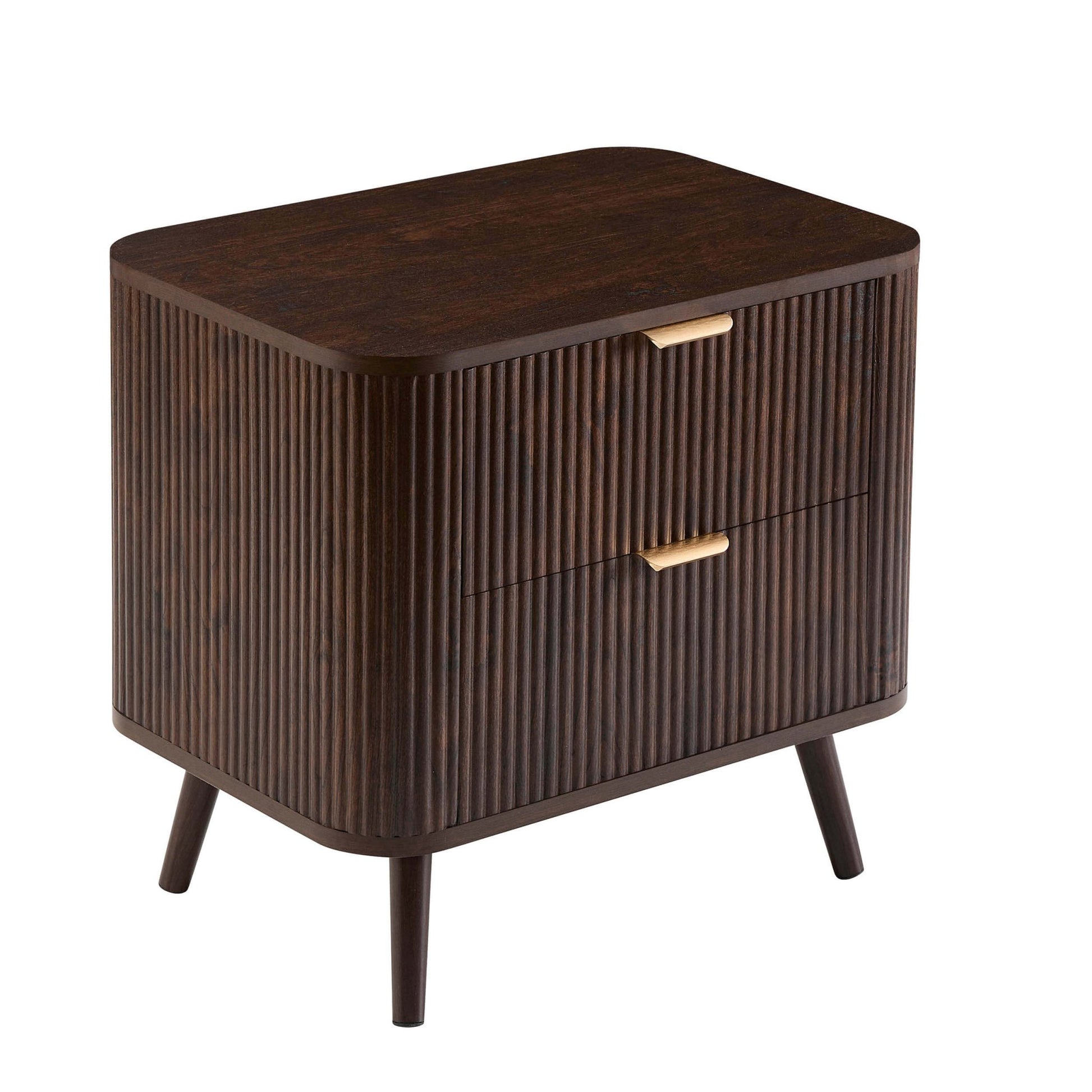 Hattie 2 Drawer Bedside Table - Walnut - DUSK