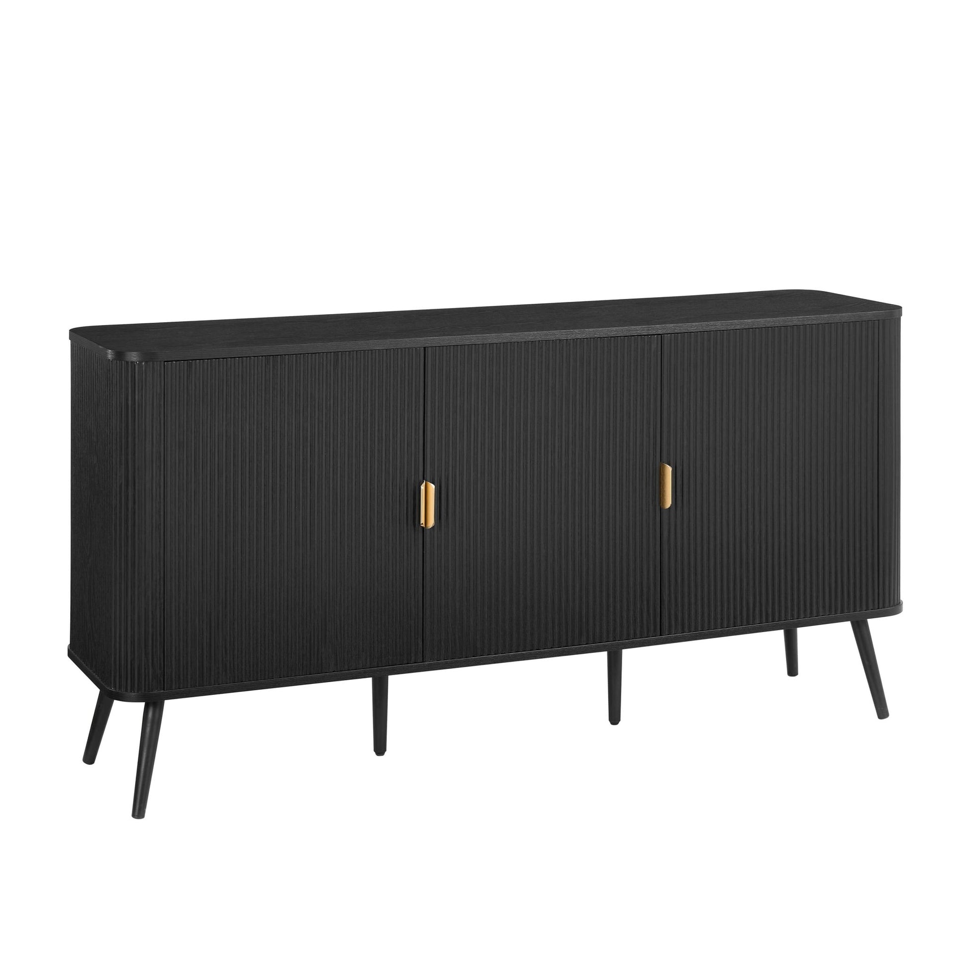 Hattie 3 Door Sideboard - Black - DUSK