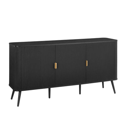 Hattie 3 Door Sideboard - Black - DUSK