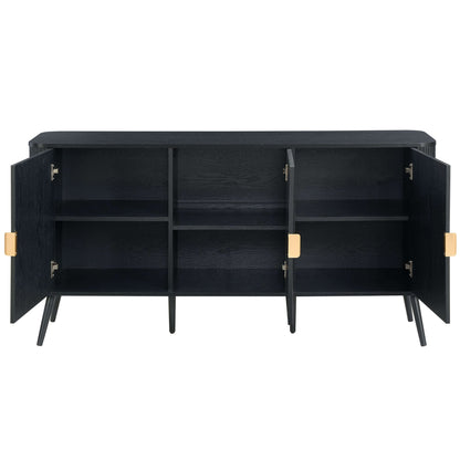 Hattie 3 Door Sideboard - Black - DUSK