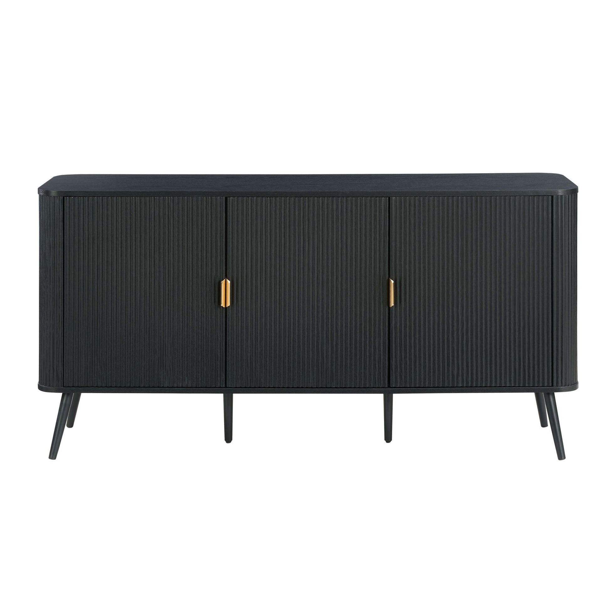 Hattie 3 Door Sideboard - Black - DUSK