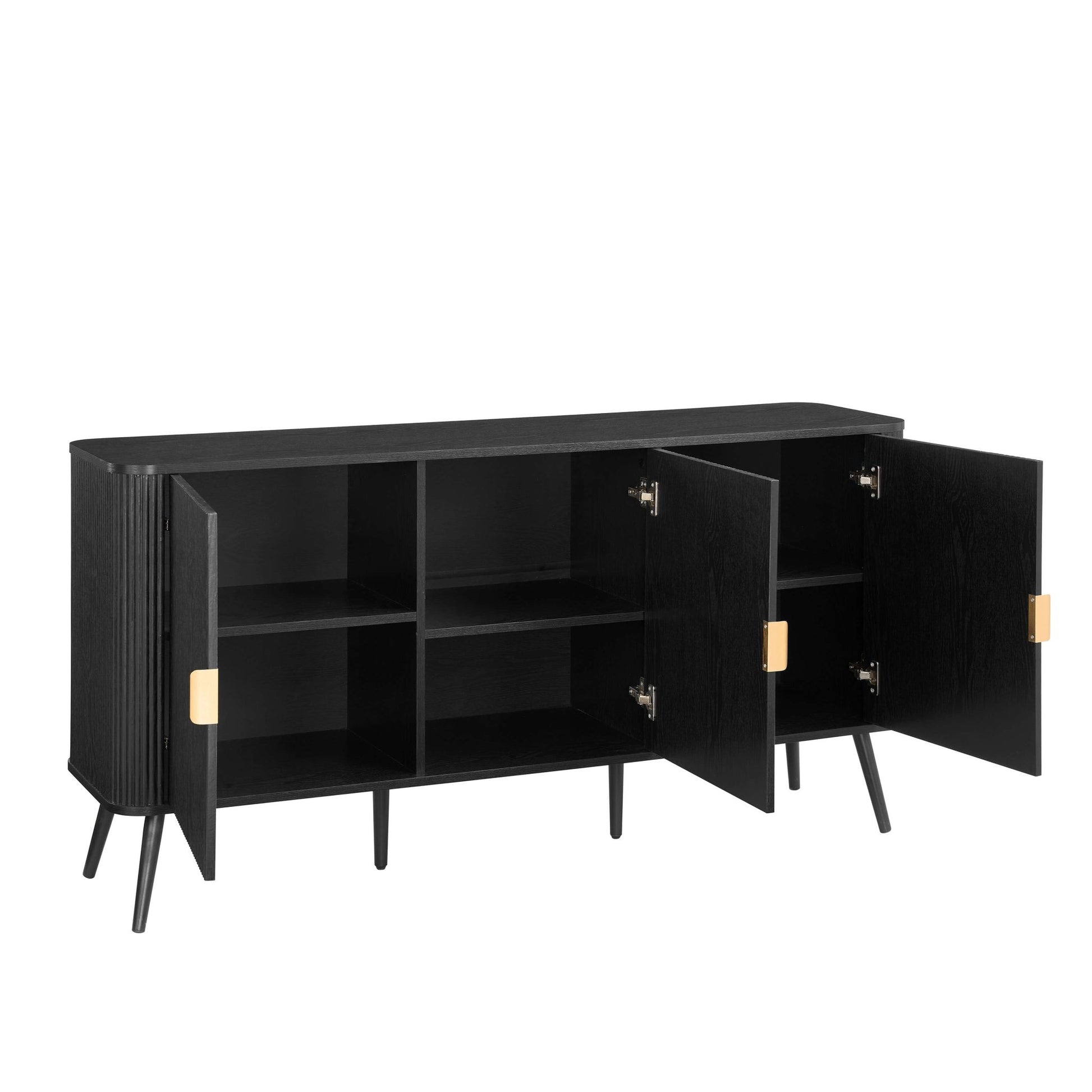 Hattie 3 Door Sideboard - Black - DUSK
