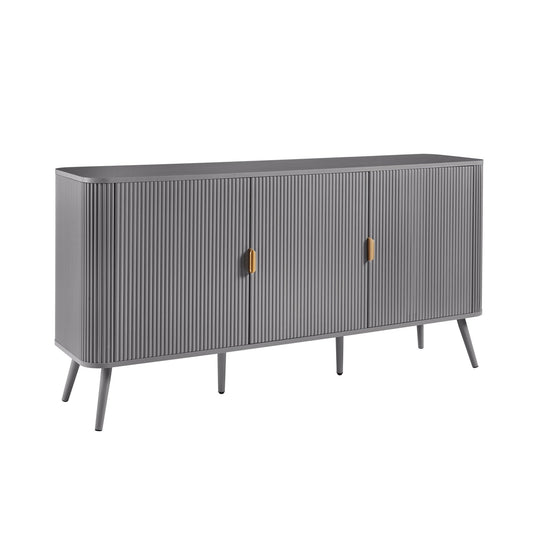 Hattie 3 Door Sideboard - Light Grey - DUSK