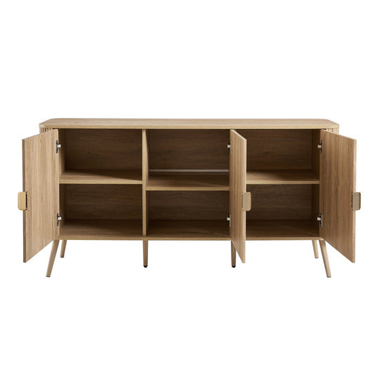 Hattie 3 Door Sideboard - Light Wood - DUSK